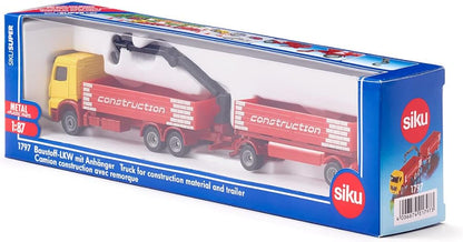 Siku 1:87 Truck For Construction Material & Trailer