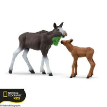 Schleich Moose with Calf