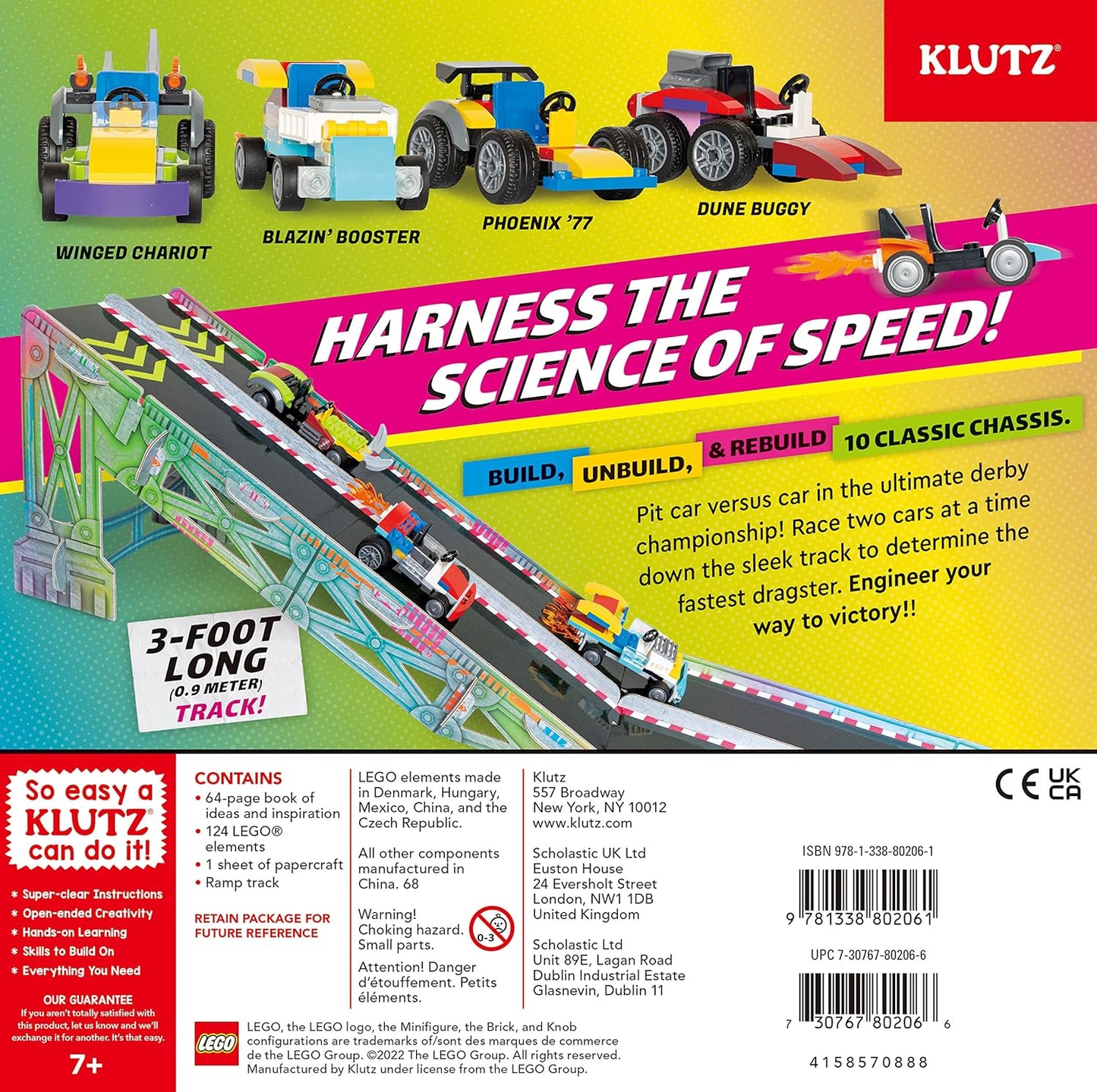 Klutz Lego Race Cars Paperback Book
