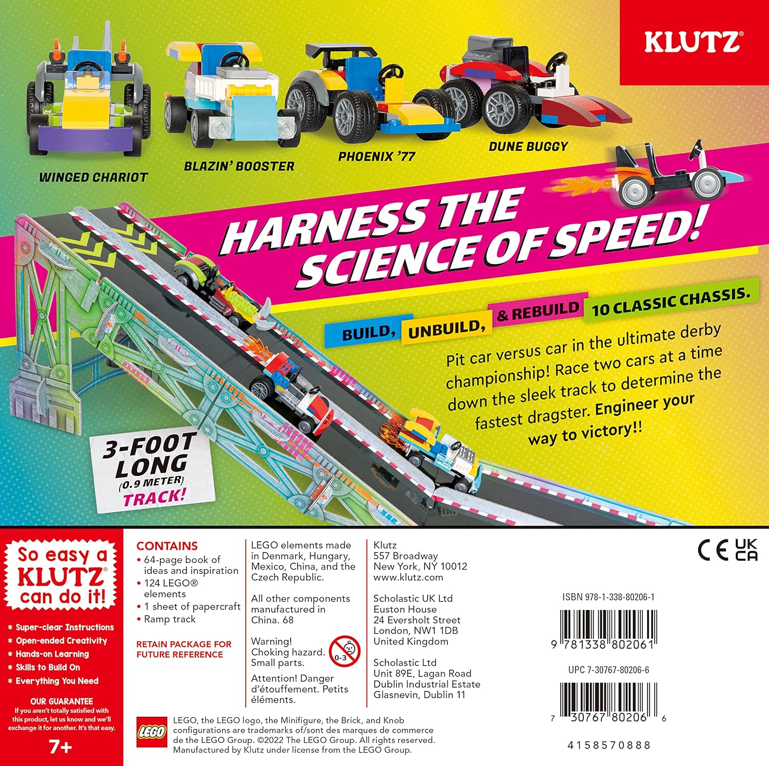 Klutz Lego Race Cars Paperback Book