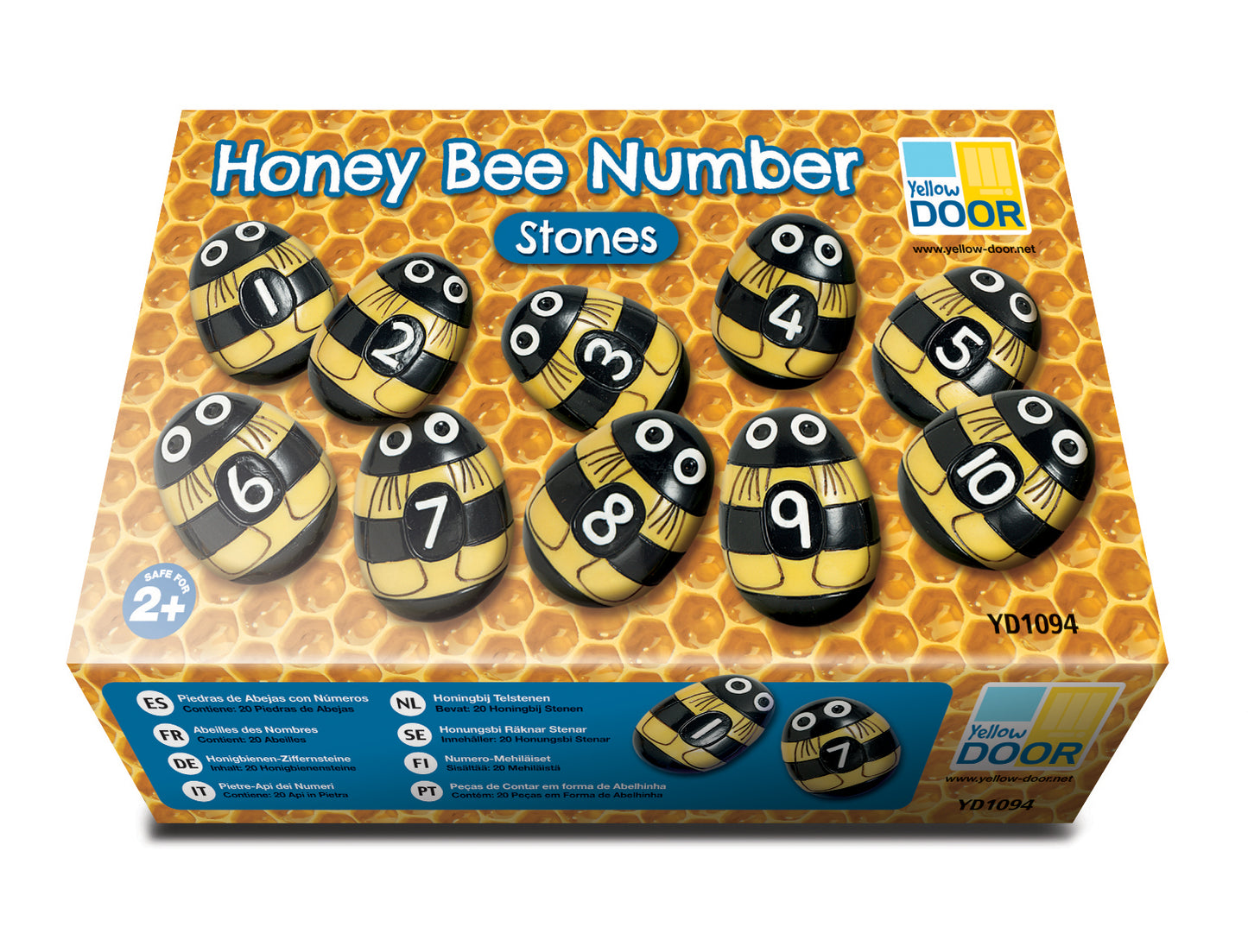 Yellow Door Honey Bee Number Stones