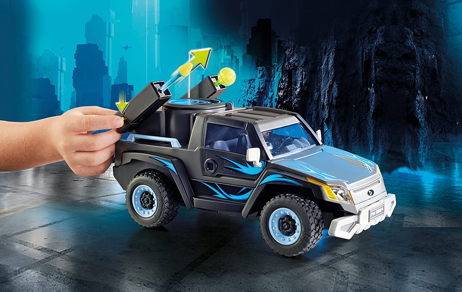 Playmobil 9254 Top Agents Dr. Drone's Pickup with Firing Weapons (D)