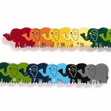 Alphabet Jigsaws Number Elephant Row (D)