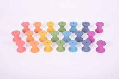 TickiT Rainbow Wooden Spools 35Mm