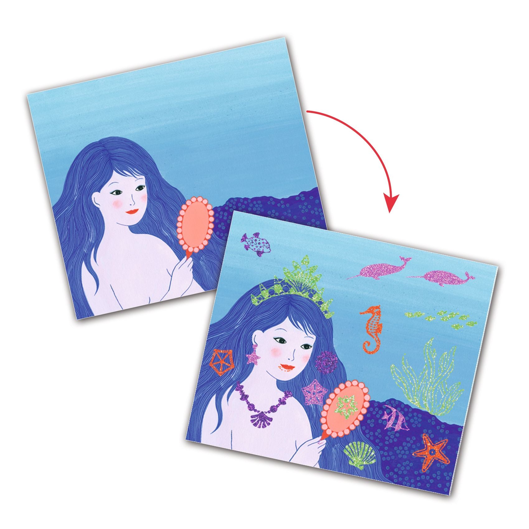 Djeco Artistic Patch Glitter - Ocean (F)