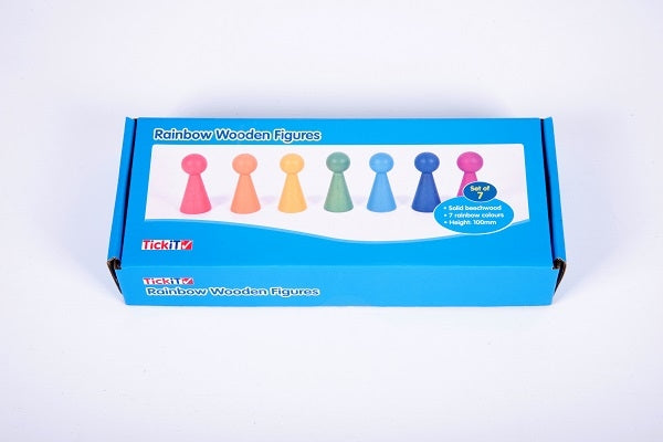 TickiT Rainbow Wooden Figures