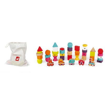 Janod Stringable Circus-Themed Beads