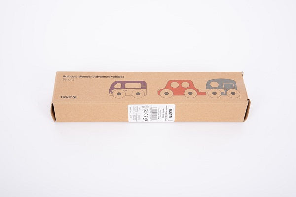 Tickit Rainbow Wooden Adventure Vehicles Set