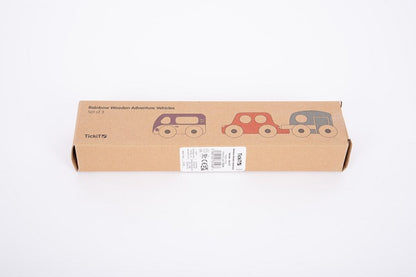 Tickit Rainbow Wooden Adventure Vehicles Set