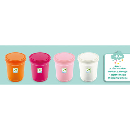 Djeco 4 Tubs Of Play Dough - Sweet