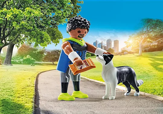 Playmobil 71740 My Life Jogger with Border Collie