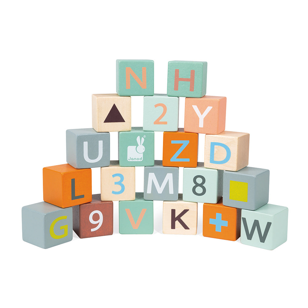 Janod Sweet Cocoon Cart With Abc Blocks