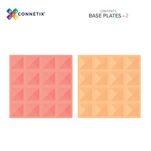 Connetix Tiles 2 Pc Base Lemon Peach