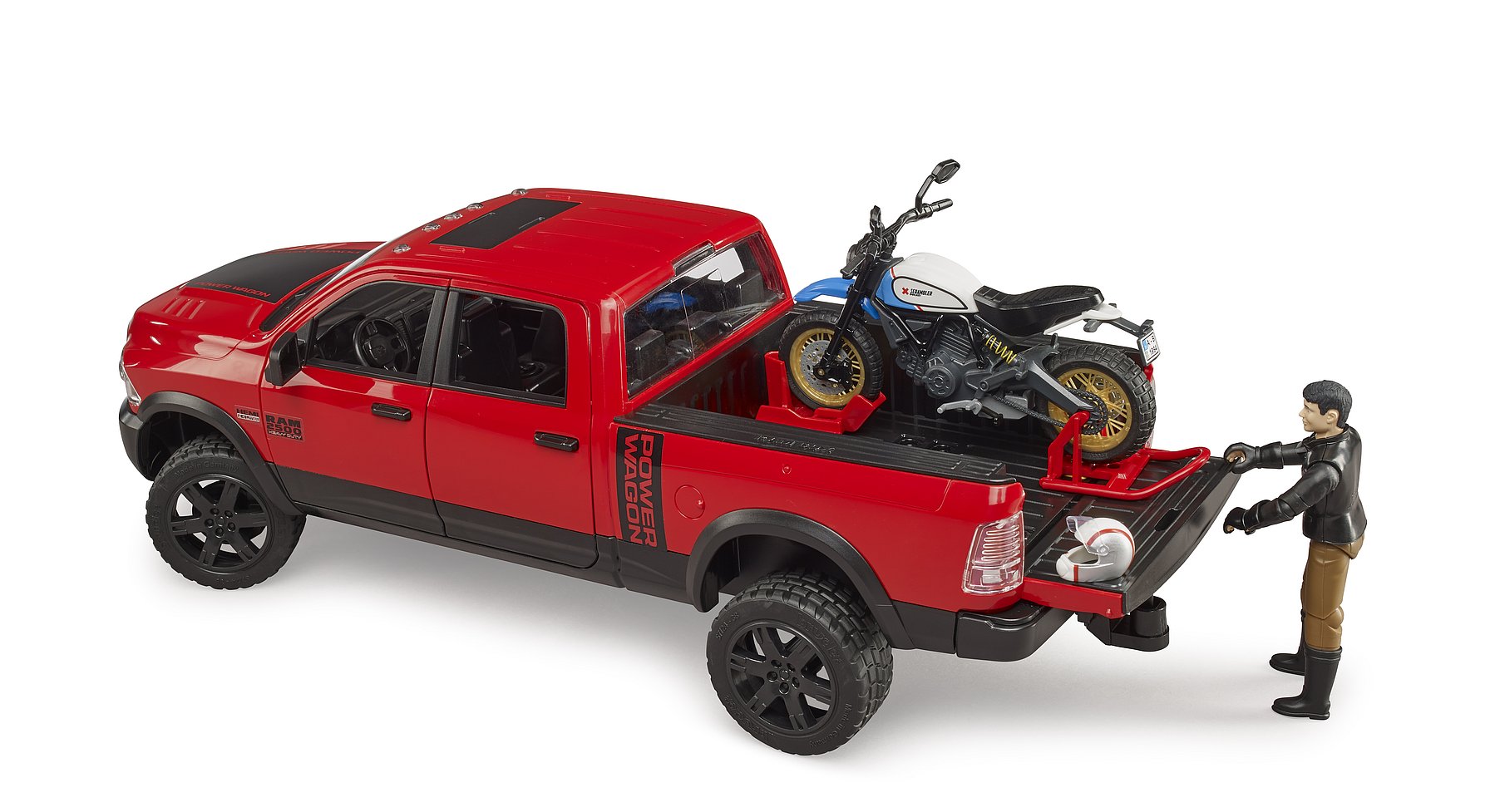Bruder Ram 2500 Power Wagon With Desert Sled & Driver