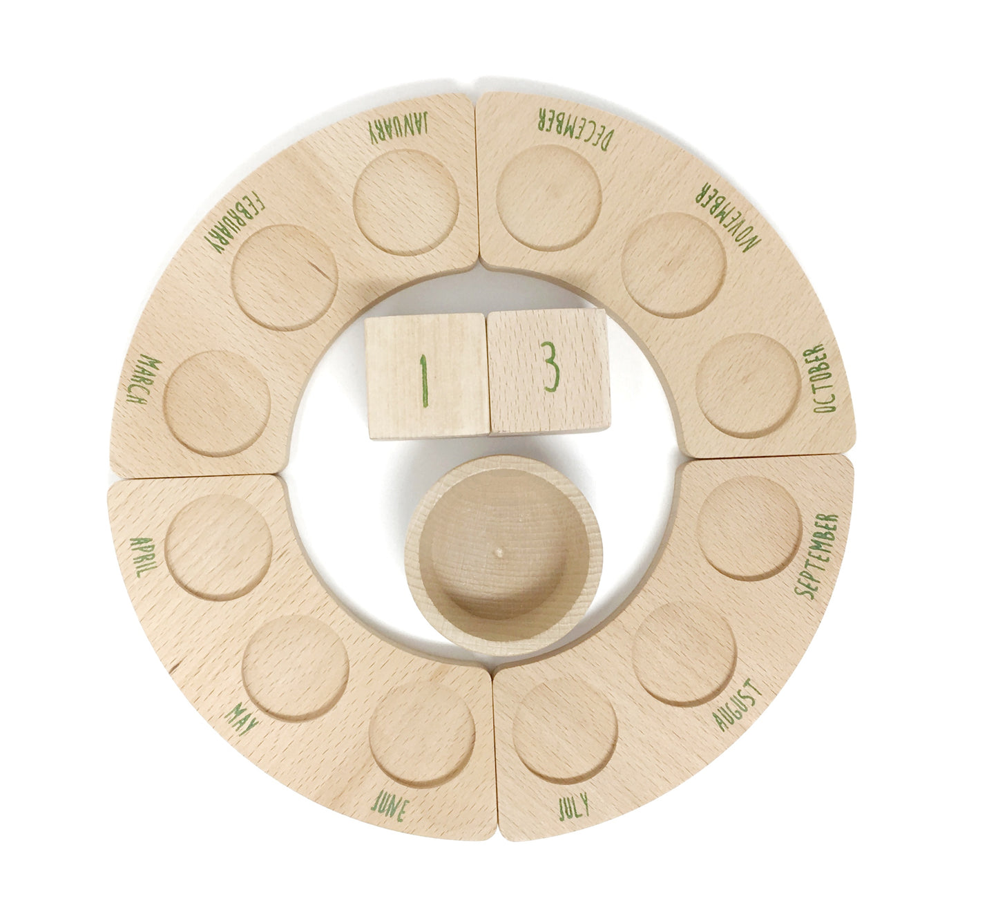 Grapat Platforms, Dices & Bowl Perpetual Calendar (English)