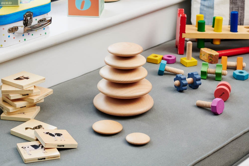 TickiT Natural Wooden Buttons