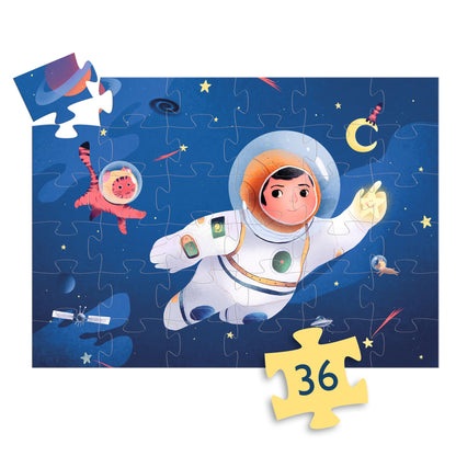 Djeco An Astronaut On The Moon - 36 PC Jigsaw Puzzle