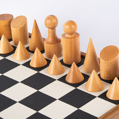Manopoulos Wooden Chess Set in Bauhaus Style