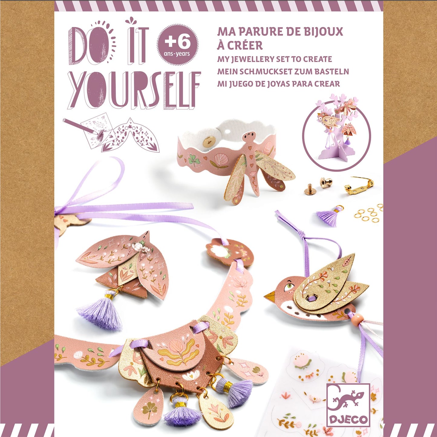 Djeco DIY Jewellery Set To Create Miss Rosefinch Create
