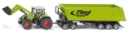 Siku 1:50 Claas With Front Loader, Dolly & Tipping Trailer