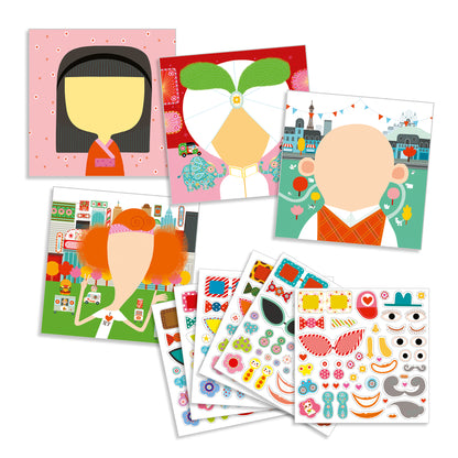 Djeco All Different Create With Stickers