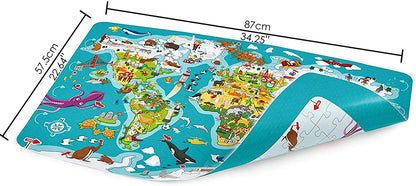 Hape E1626 2-in-1 World Tour Atlas Puzzle And Game