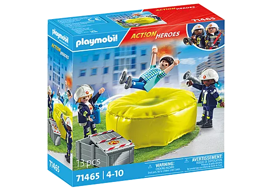 Playmobil 71465 Action Heroes: Firefighters with Air Pillow