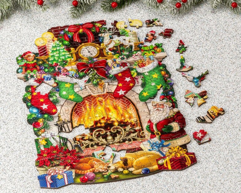 Wentworth Wooden Puzzles Relaxing by the Fire - Maxi shaped puzzle 240 Pieces