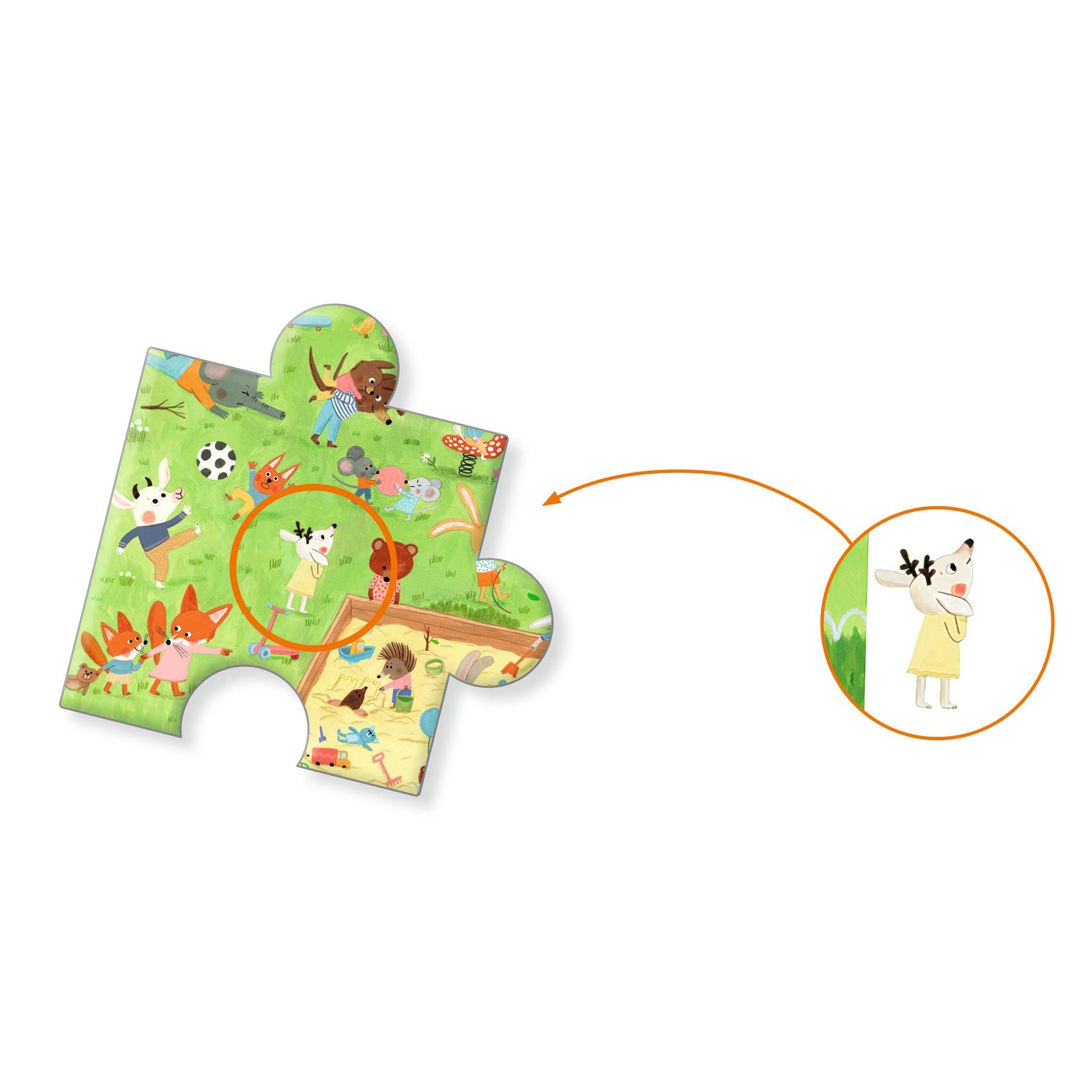Djeco Little Friends' Garden - 35 Pcs Observation Puzzle