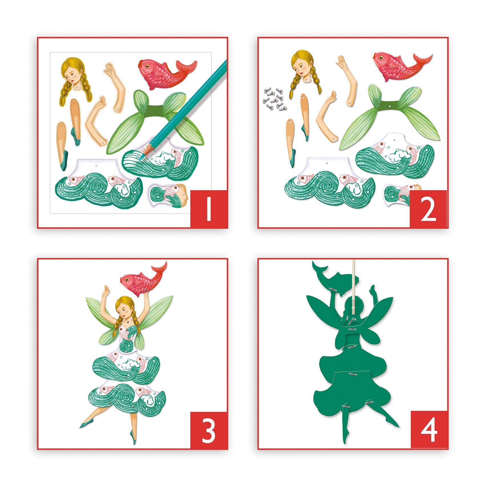Djeco Jumping Jacks - Fairies Colouring Surprises