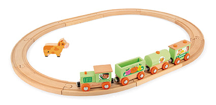Janod Story Farm Train With Tracks