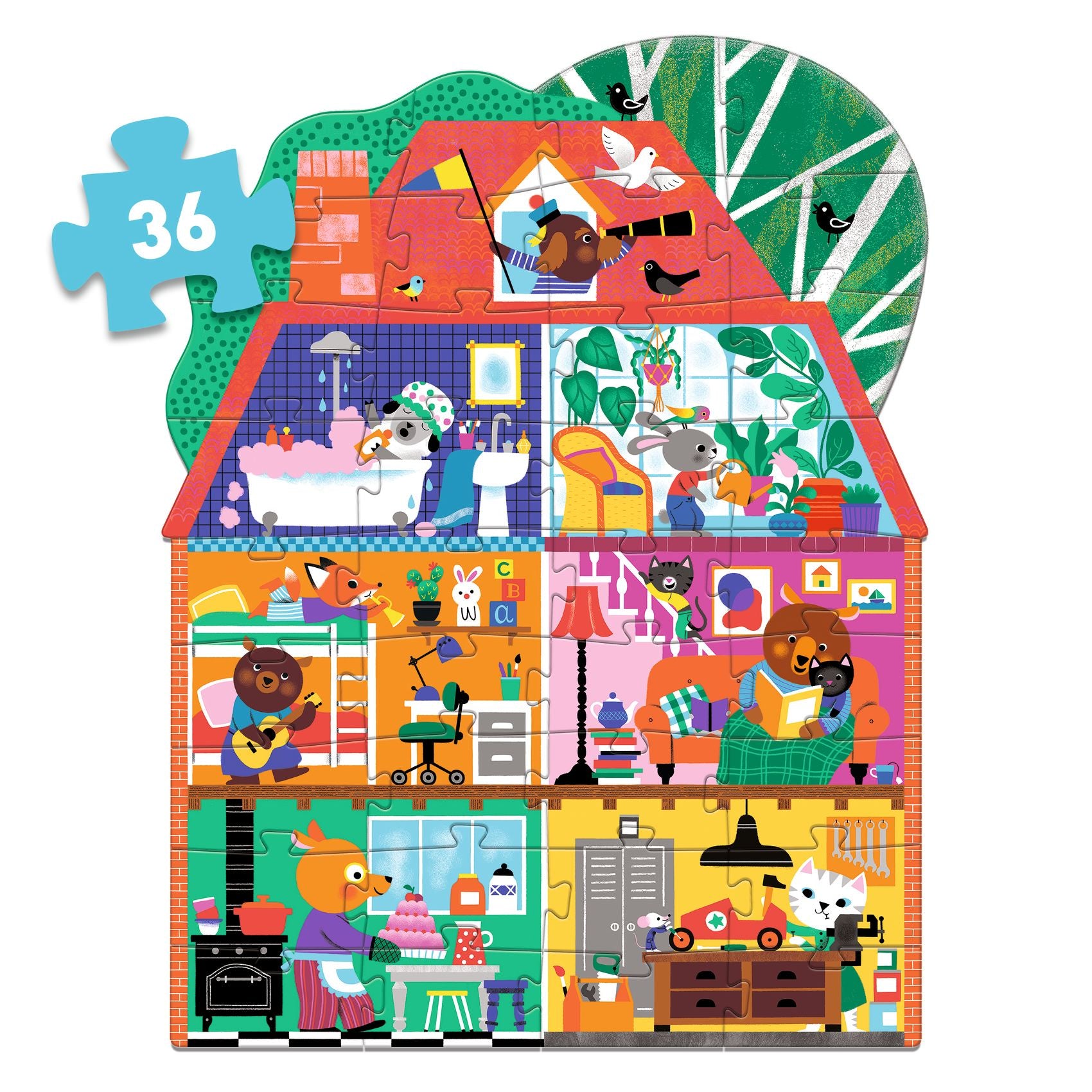 Djeco The Little Buddies' House - 36 pcs Puzzle