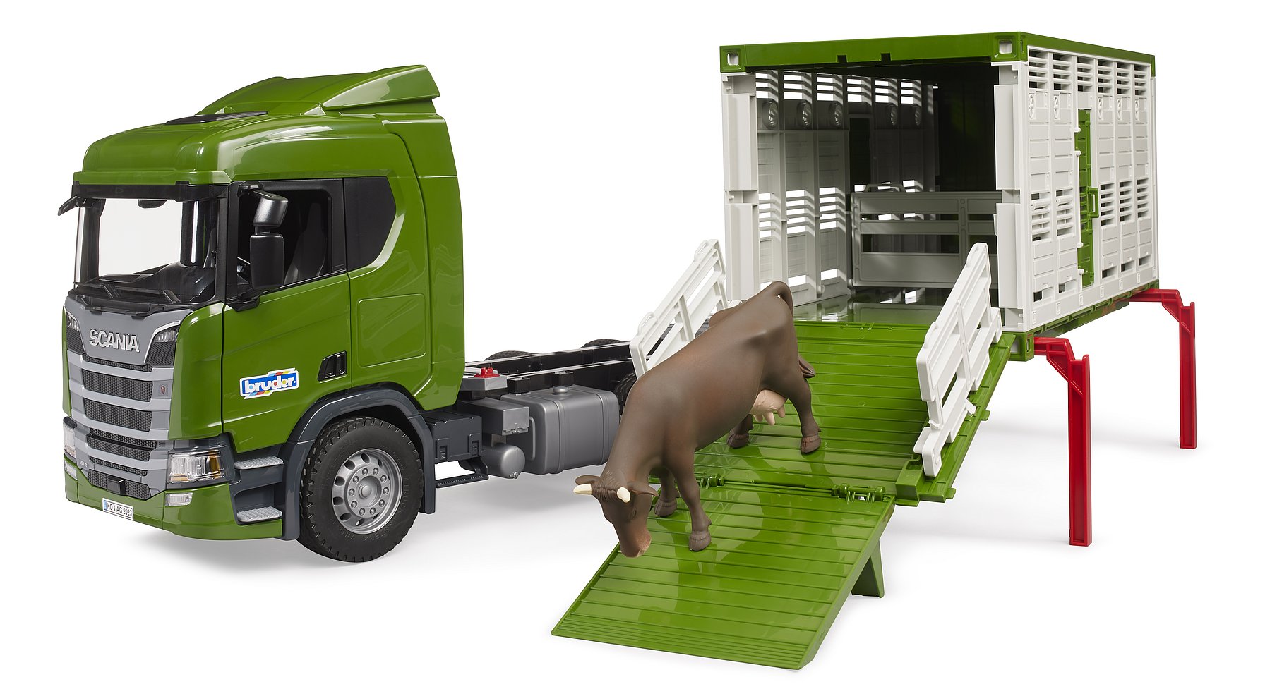Bruder Scania Super 560R Cattle Truck W/1 Cattle