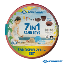 Schildkröt 7in1 Sand Toys Folding Bucket Set Red