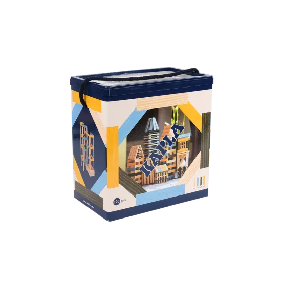 Kapla Box 120 Light Blue, Yellow and Geen