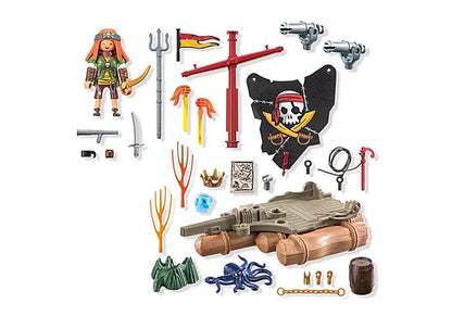Playmobil 71794 Pirates Pirate Raft with Treasure