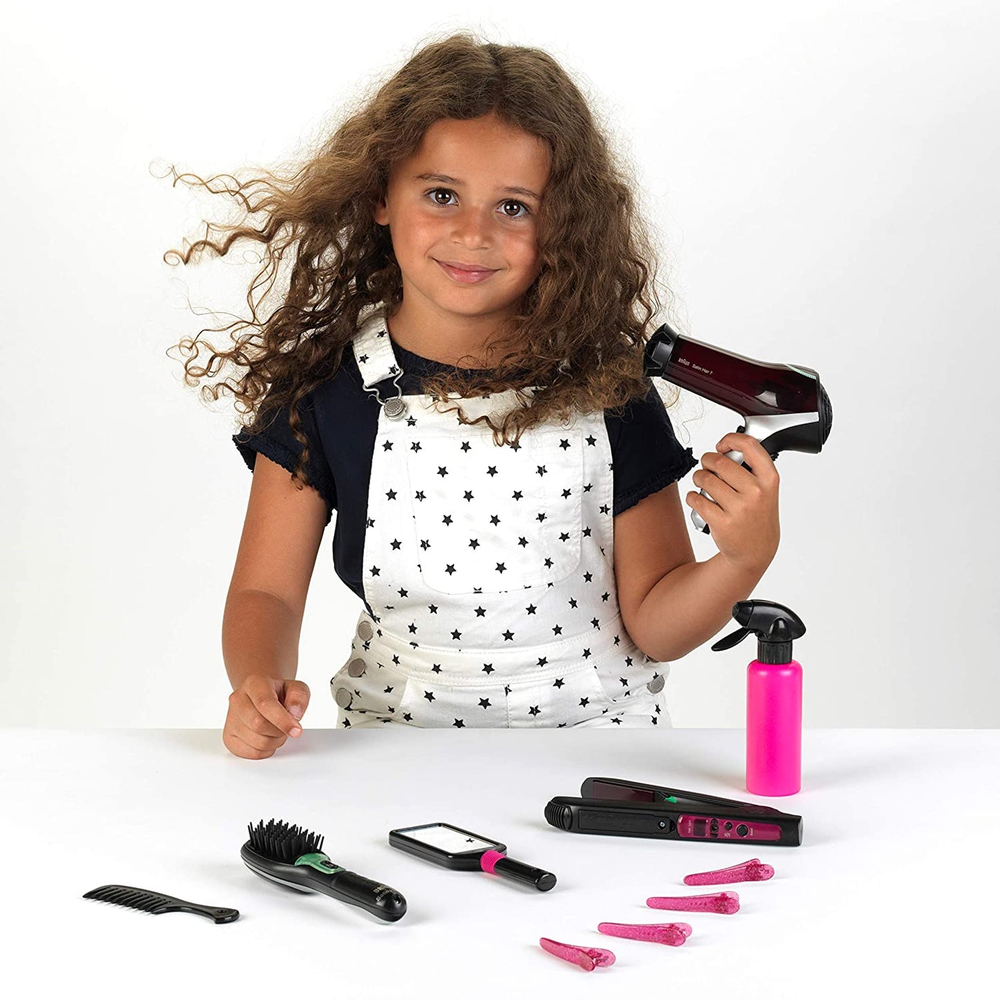 Klein Mega Hairstyling Set with Braun Satin Hair 7 Hairbrush