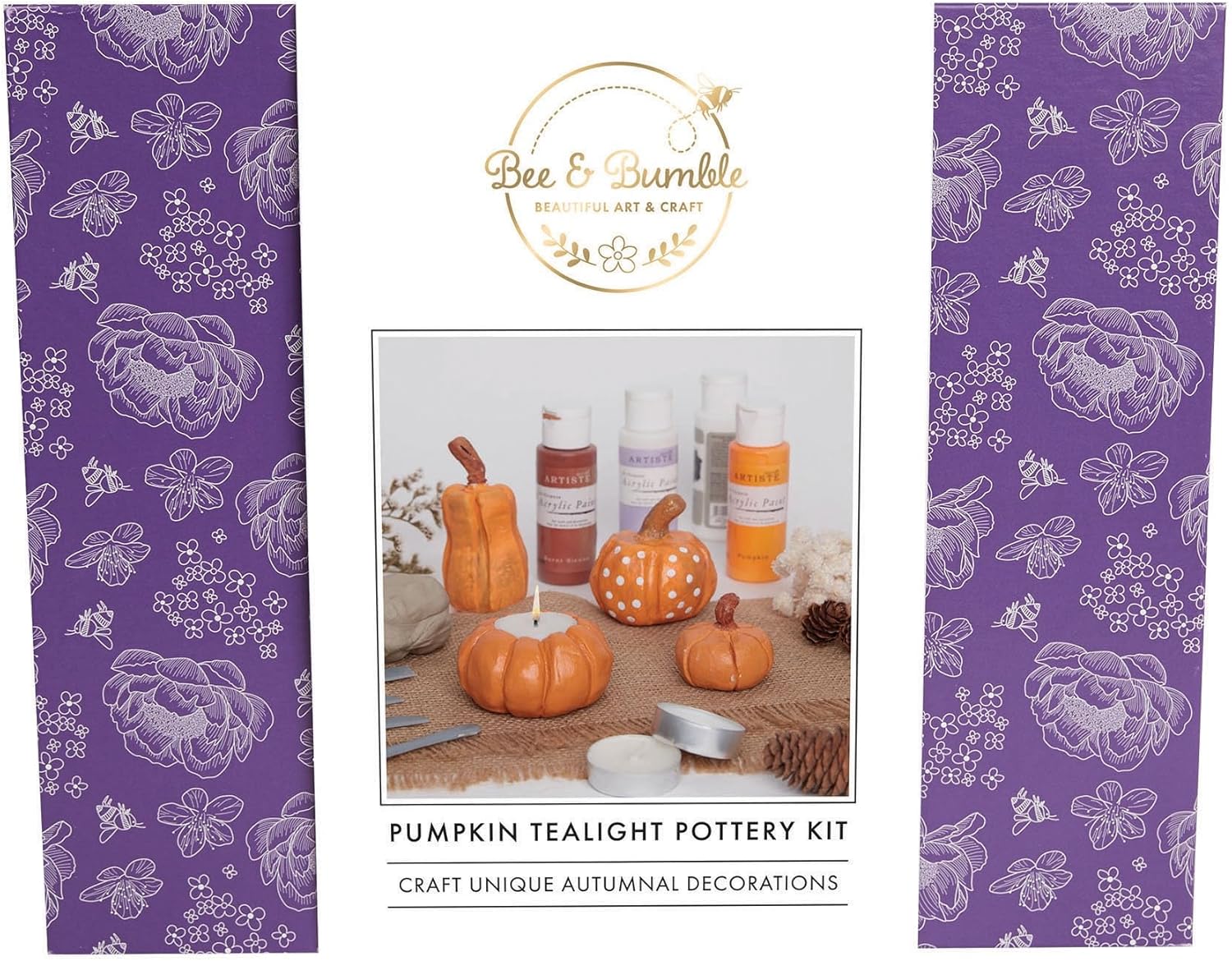 Bee And Bumble Pumpkin Tealight Pottery Kit