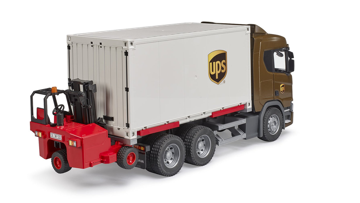 Bruder Scania Super 560R Ups Logistics Truck W/Forklift (3581)