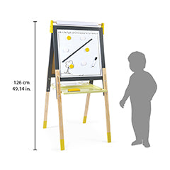 Janod Grey/Yellow Adjustable Easel