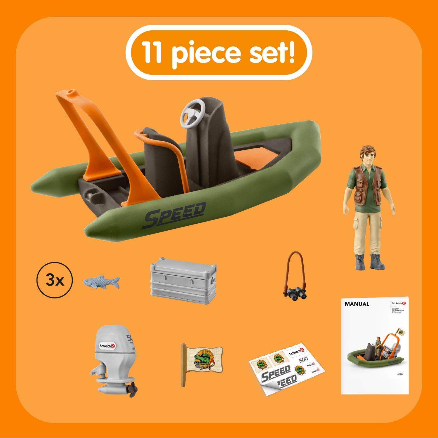 Schleich Dinghy With Ranger