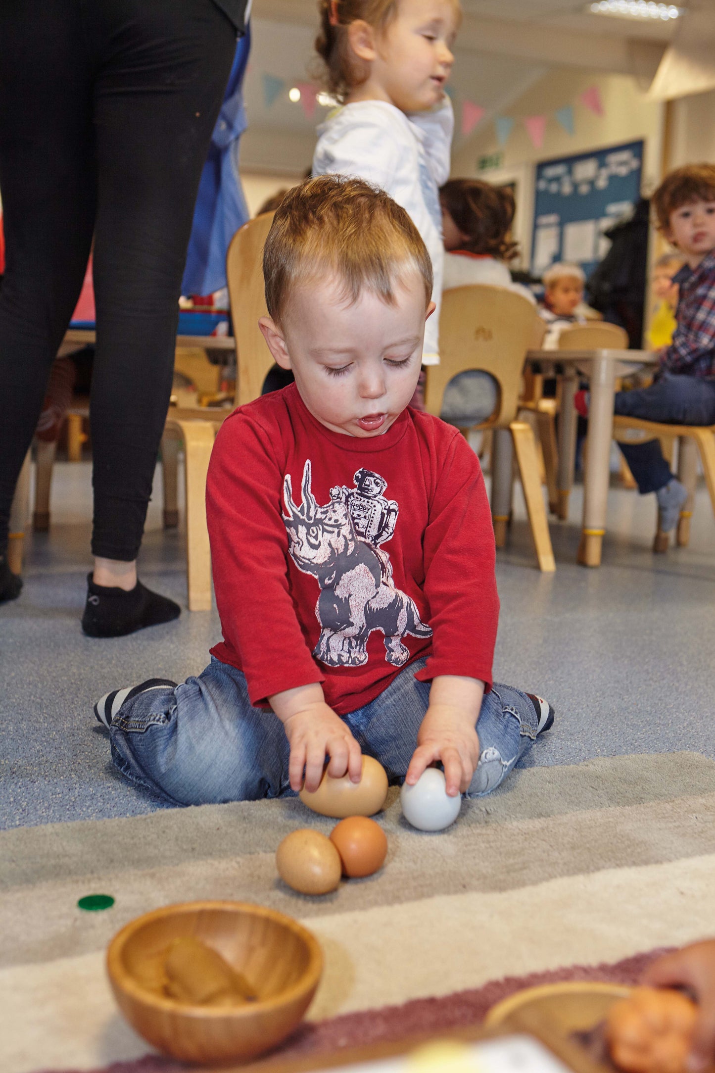 Yellow Door Size-Sorting Eggs