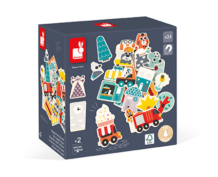 Janod City Magnets 24 Pcs