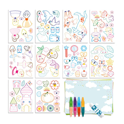 Djeco Create With Shapes A World To Create, Pink