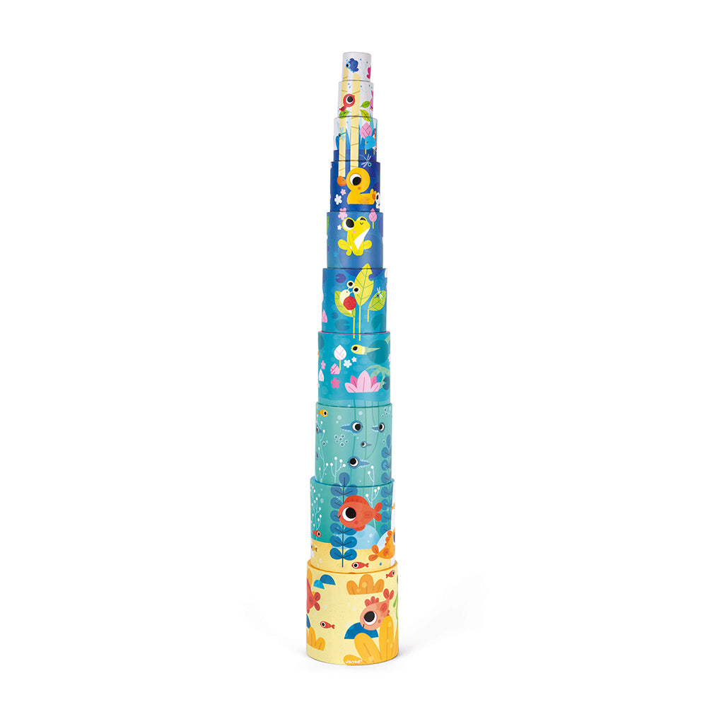Janod Pond Life Round Stacking Pyramid