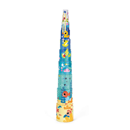 Janod Pond Life Round Stacking Pyramid