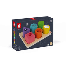 Janod I Wood Shapes & Sounds 6-Block Puzzle