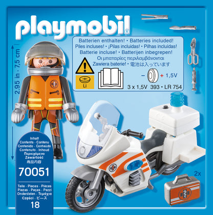 Playmobil 70051 City Life Hospital Emergency Motorbike