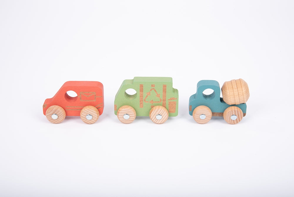 Tickit Rainbow Wooden Community Vehicles Set