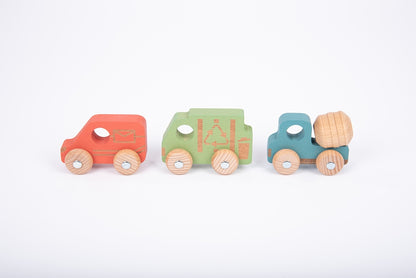 Tickit Rainbow Wooden Community Vehicles Set